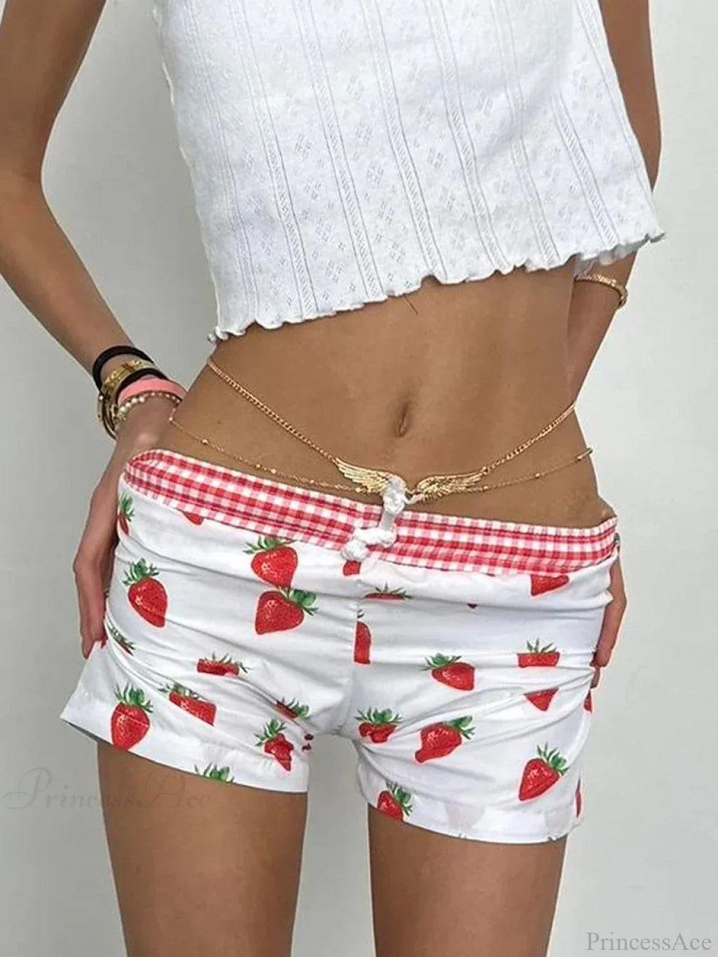 Strawberry Print Cotton Sweatshort image 2