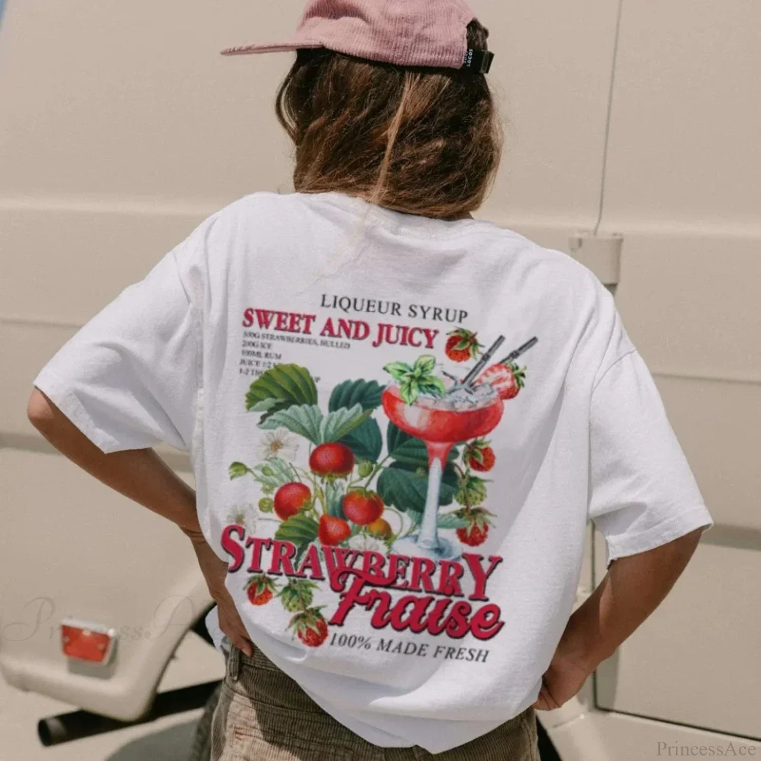 Strawberry Retro Streetwear T-shirt image 1
