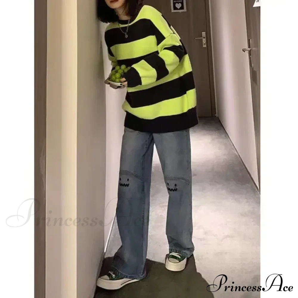 Street Trend Ruffian Handsome Letter Hip Hop Personality Fashion Ladies Trousers Jean image 5