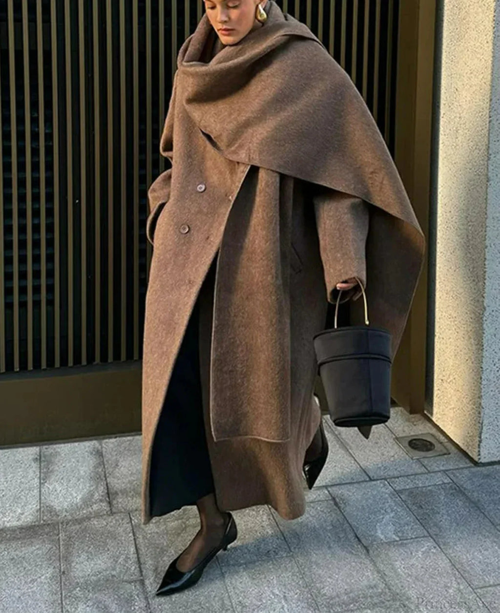 Street Women's Lapel Double-Breasted Overcoat image 1
