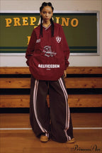 Streetwear Drawstring High-Waist Wide Pants image 2