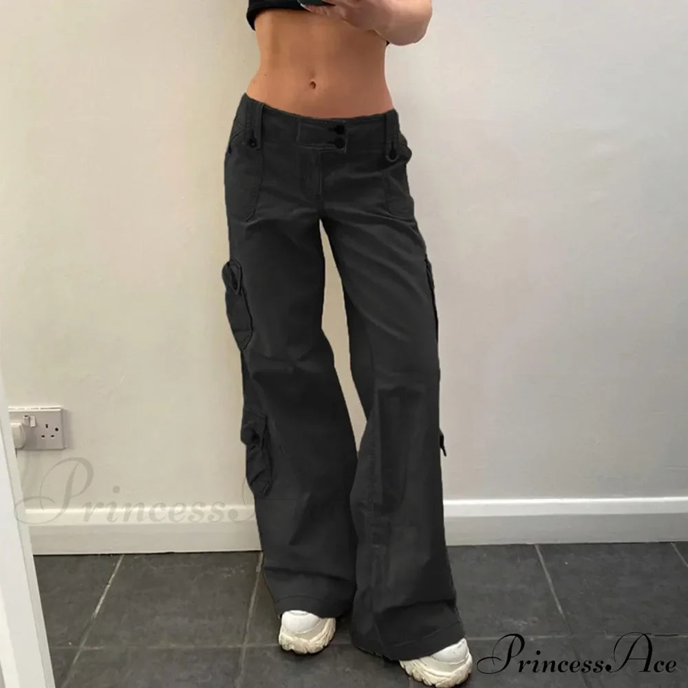 Streetwear Drawstring Wide Leg Hip Hop Jeans image 3