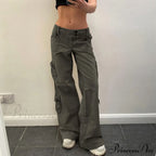 Streetwear Drawstring Wide Leg Hip Hop Jeans image 5