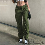 Streetwear Pockets Wide Leg High Waist Straight Trousers image 7