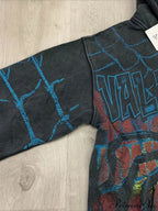 Streetwear Spider Web Vintage Print Zip Hoodie image 4