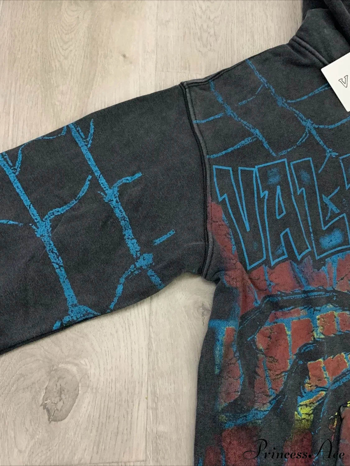 Streetwear Spider Web Vintage Print Zip Hoodie image 4