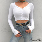 Stretchy Long Sleeve Crop Tops Cardigan image 3