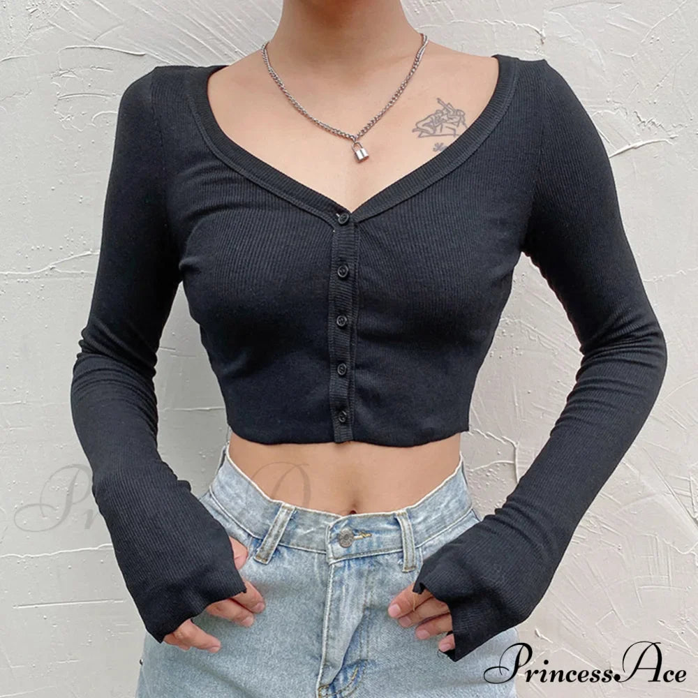 Stretchy Long Sleeve Crop Tops Cardigan image 5