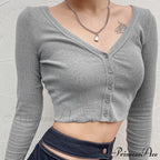 Stretchy Long Sleeve Crop Tops Cardigan image 1