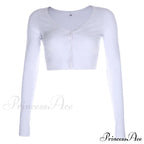Stretchy Long Sleeve Crop Tops Cardigan image 8