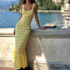 Strip Sleeve Bodycon Maxi Dress image 1