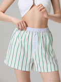 Stripe Button Elastic Waist Short image 2