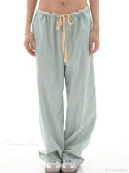 Stripe Drawstring Wide Leg Casual Sweatpant Pant image 5