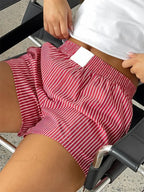 Stripe High Elastic Waist Short image 1