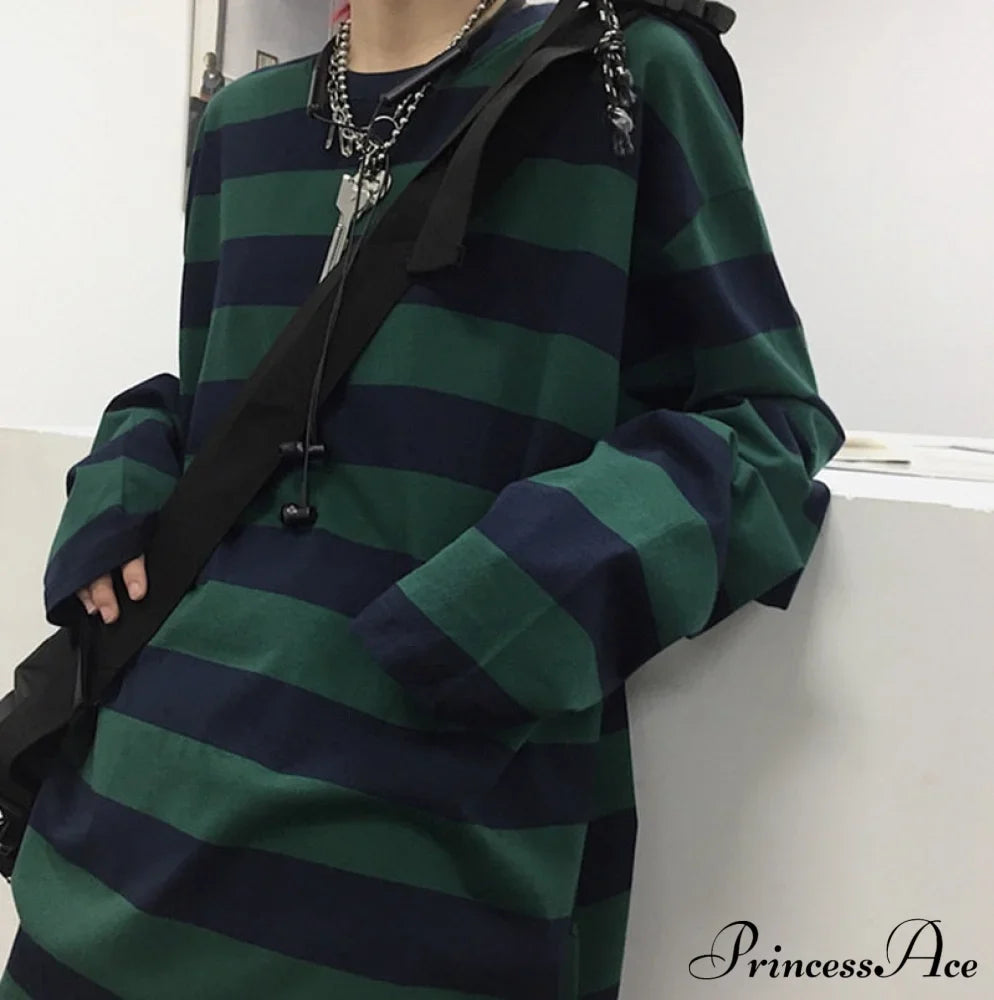 Stripe Long Grunge Arm Tee image 1