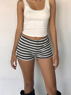 Stripe Ribbed Knit Low-Rise Short image 4