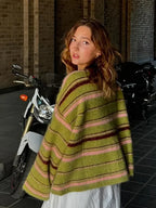 Stripe V-neck Single Breasted Cardigan image 5