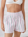 Striped Button High Waist Short image 1