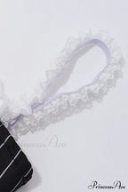 Striped Cami Dress with Lace Straps and Bow-tie image 7