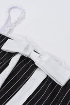 Striped Cami Dress with Lace Straps and Bow-tie image 6