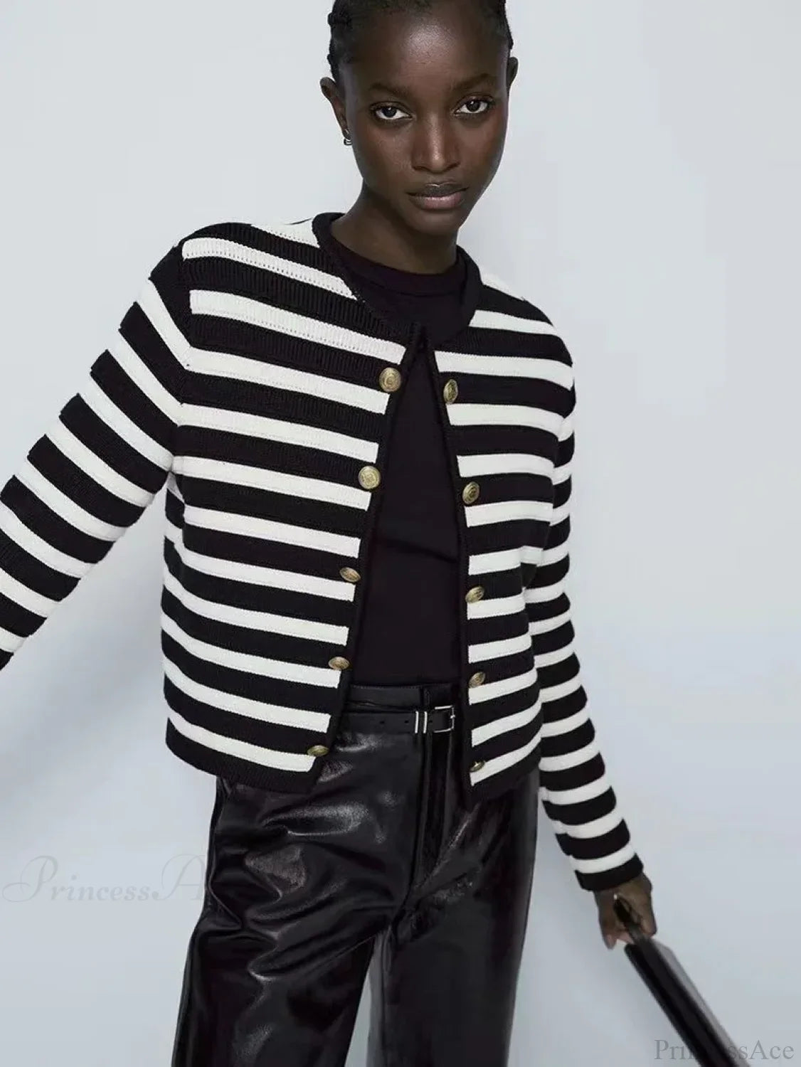 Striped Casual Classic Knit Cardigan image 3