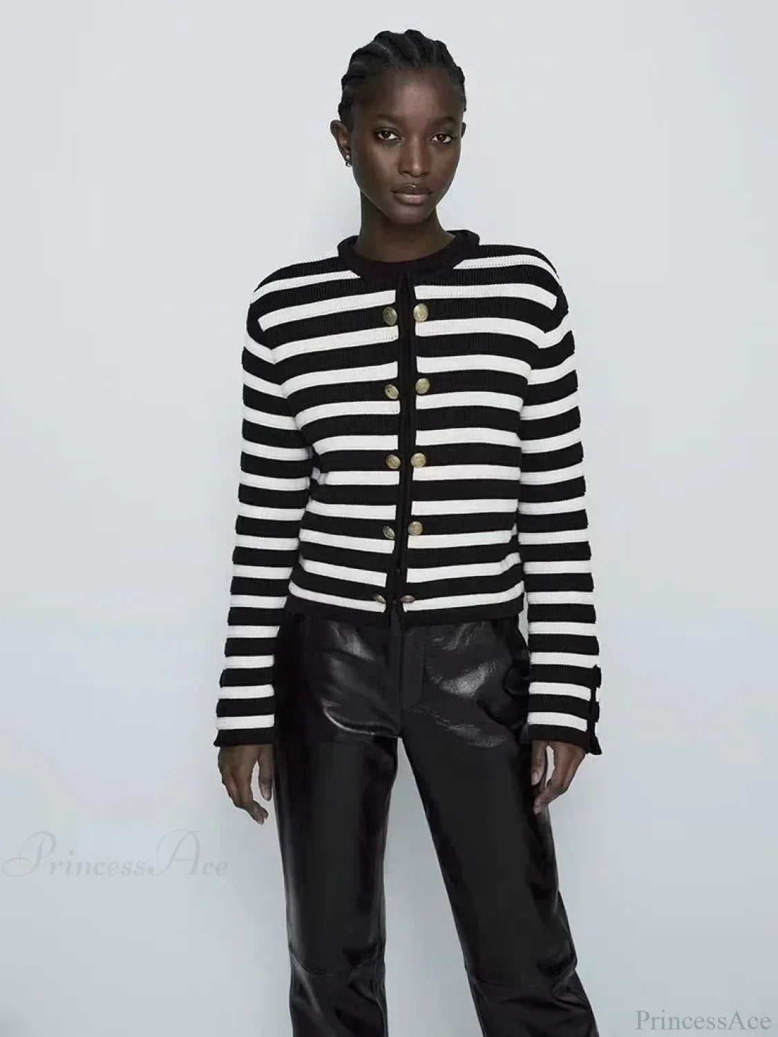 Striped Casual Classic Knit Cardigan image 2