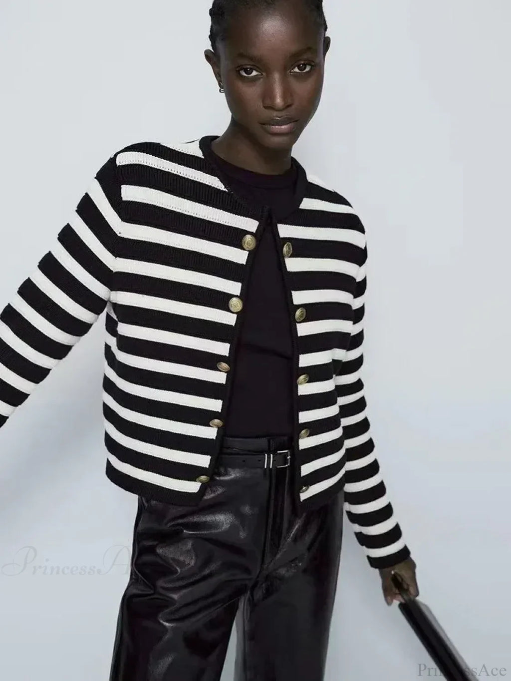 Striped Casual Classic Knit Cardigan image 1