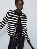 Striped Casual Classic Knit Cardigan image 1