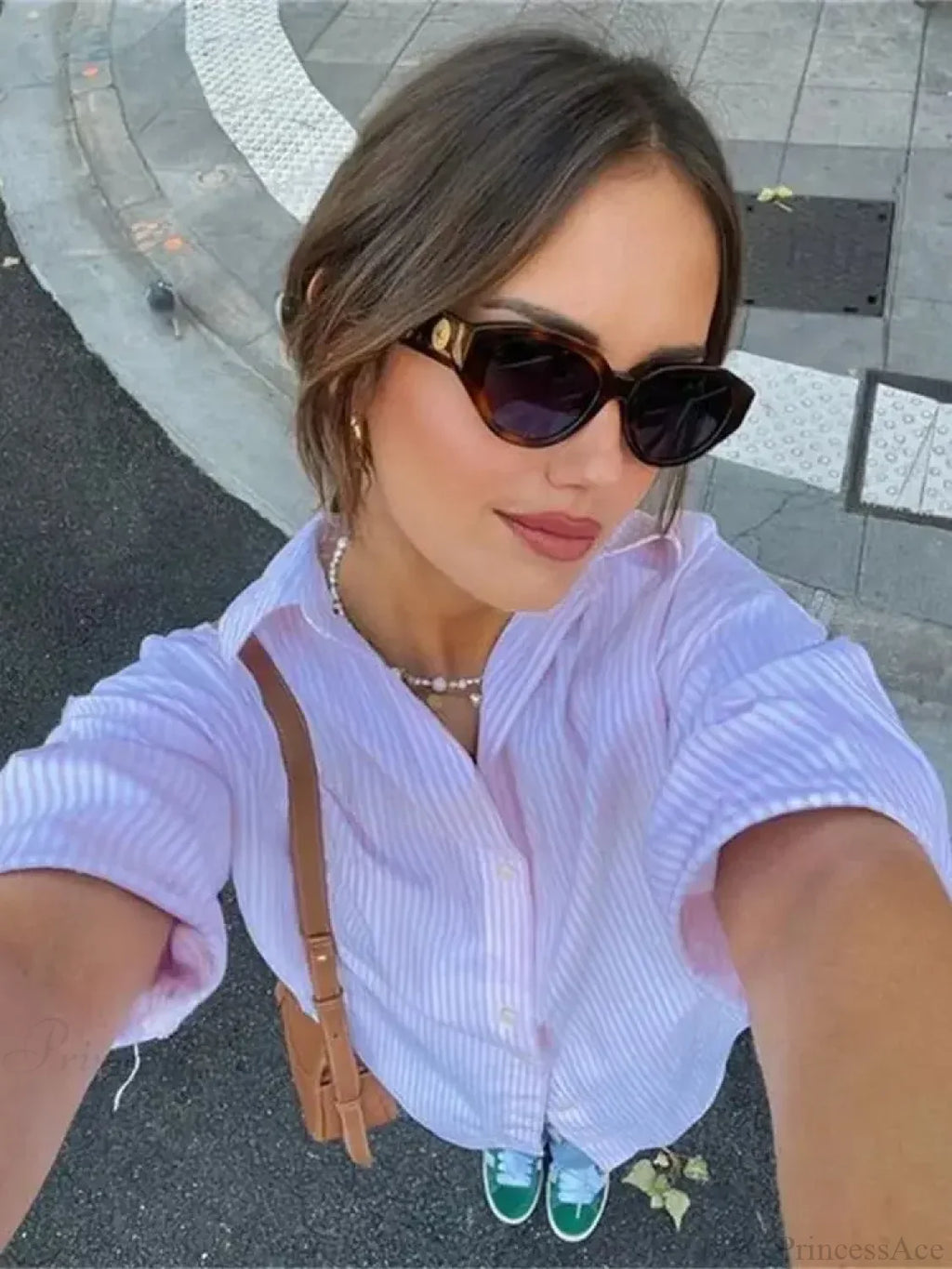 Striped Casual Office Blouse image 6