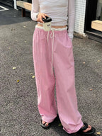 Striped Casual Ruched Vintage Sweet Straight Pant image 6