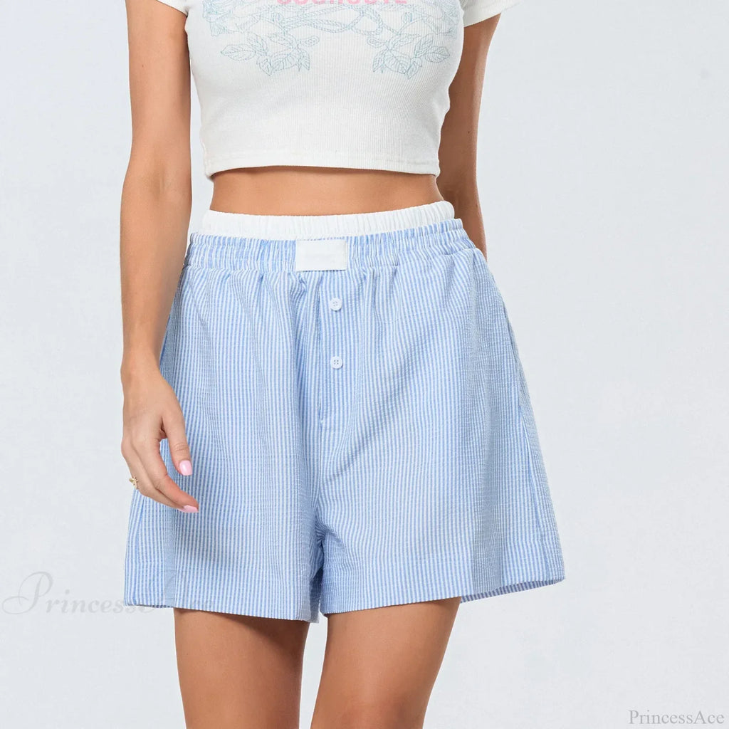 Striped Double-Layered Pajama Short image 6