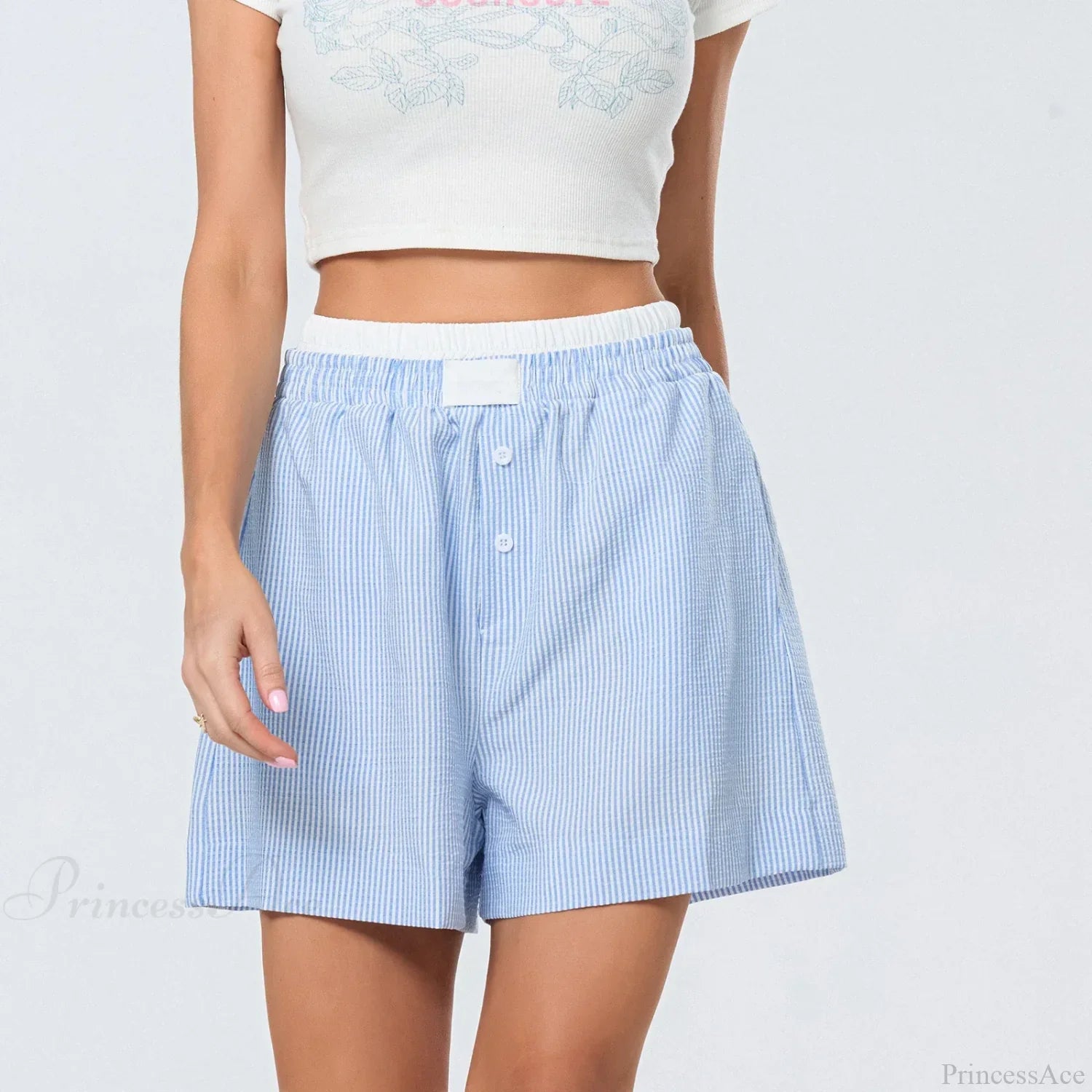 Striped Double-Layered Pajama Short image 6