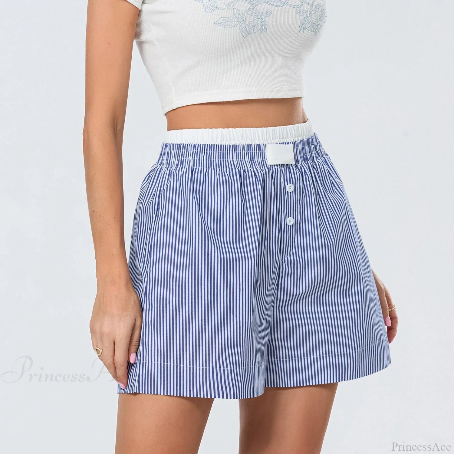 Striped Double-Layered Pajama Short image 7