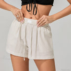 Striped Drawstring Wide Leg Short image 3