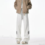Striped Fleece Motion Loose Pants image 5