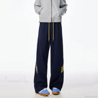 Striped Fleece Motion Loose Pants image 3