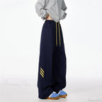 Striped Fleece Motion Loose Pants image 2