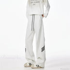 Striped Fleece Motion Loose Pants image 4