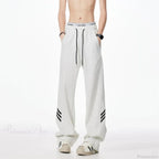 Striped Fleece Motion Loose Pants image 9