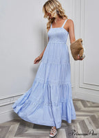 Striped Holiday Dress with Waist Strap image 5