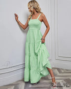 Striped Holiday Dress with Waist Strap image 4