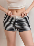 Striped Low Rise Pajama Short image 7