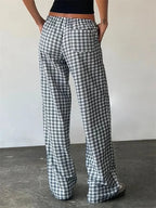 Striped Patchwork Drawstring Elastic Waist Pant image 4