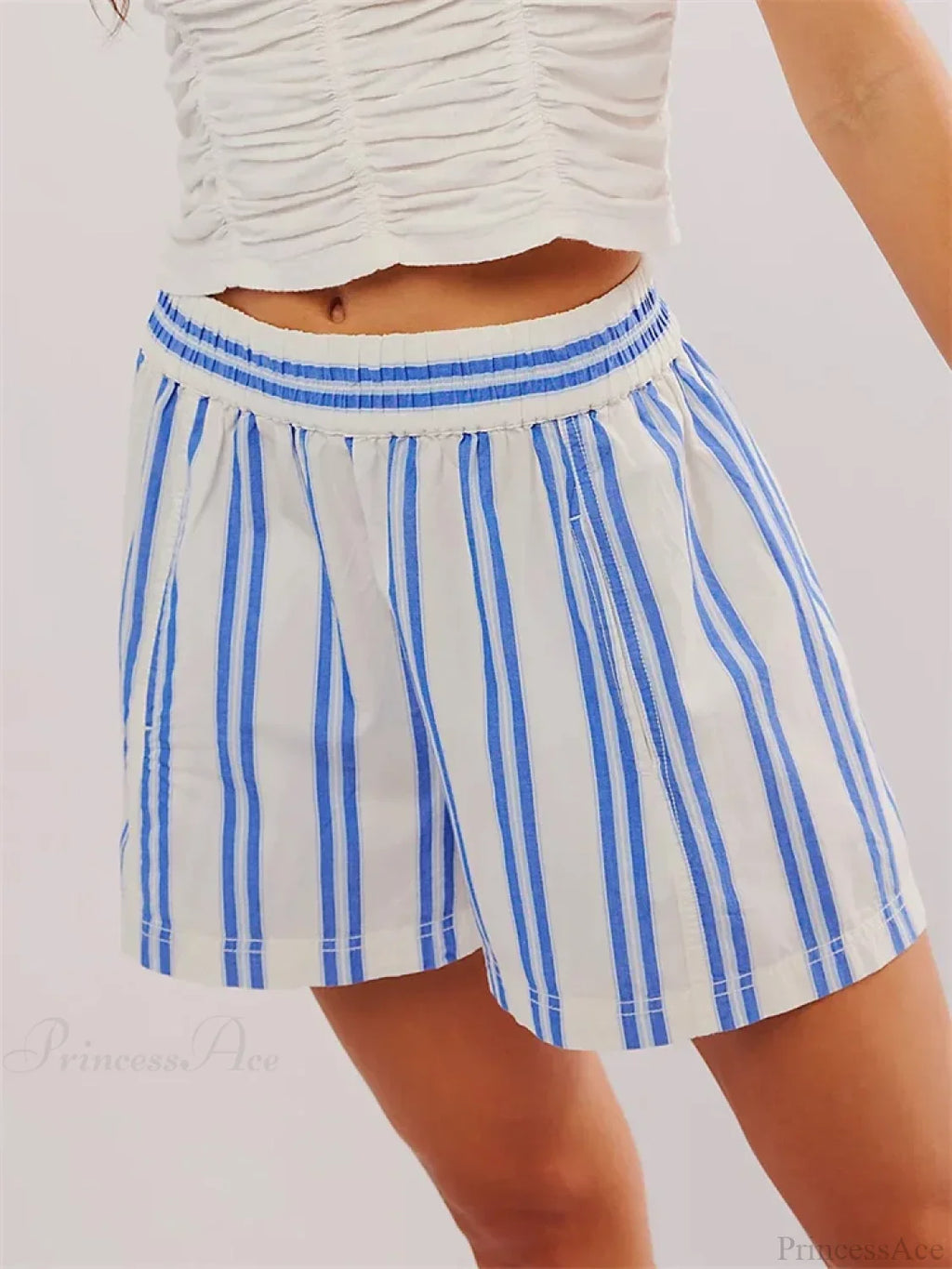 Striped Pocket Loose Casual Shorts image 1