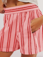 Striped Pocket Loose Casual Shorts image 7