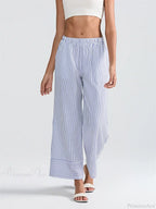 Striped Print High Waist Wide Leg Pocket Pant image 5