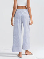 Striped Print High Waist Wide Leg Pocket Pant image 4
