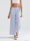 Striped Print High Waist Wide Leg Pocket Pant image 1