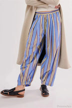 Striped Print Loose Casual Elastic Waist Pant image 2