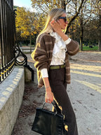 Striped Single Breasted Pocket Cardigan image 2